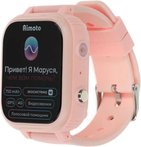 Смарт-часы Кнопка Жизни Aimoto Маруся IQ 4G,  1.44",  розовый/розовый [8108801]